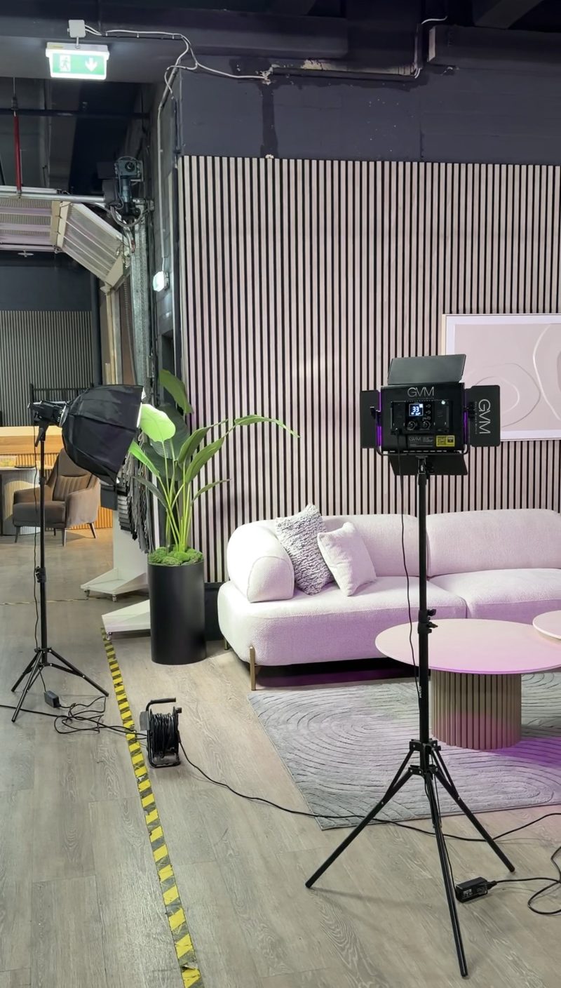Professionelles Studio-Setup für die Produktion